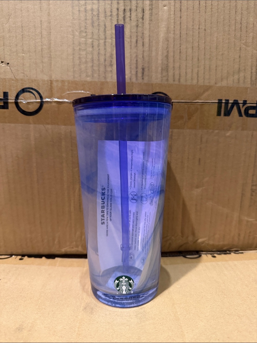 Starbucks Purple Translucent Cold Cup with Straw